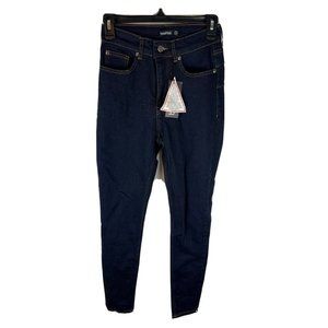 Boohoo Butt‎ Shaper Mid Rise Skinny Jeans Dark Blue Womens Size 2 NWT